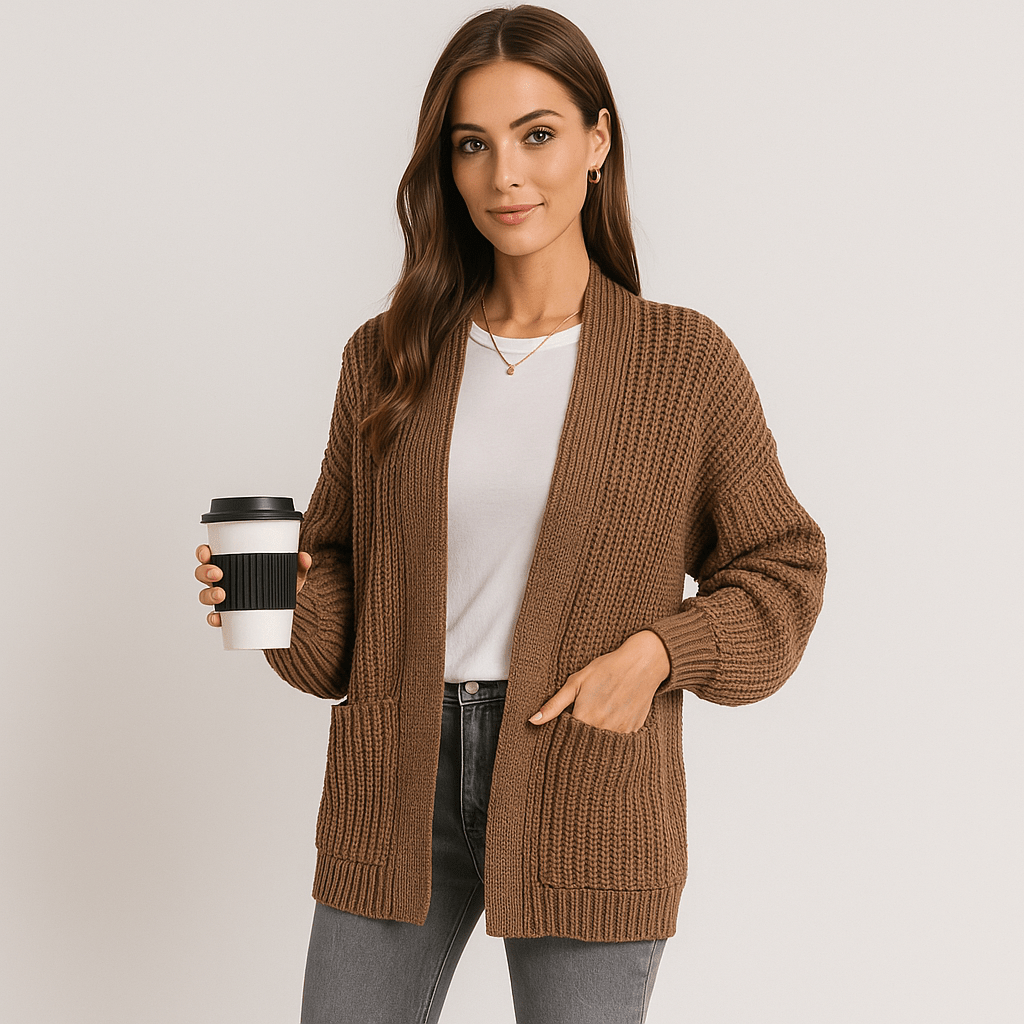 Cardigan - Long-Sleeve - Practical Pockets - Comfortable Fit