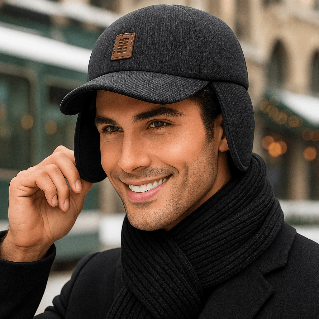 Warm Winter Hat - Ear Protection - Fleece Lined - Windproof
