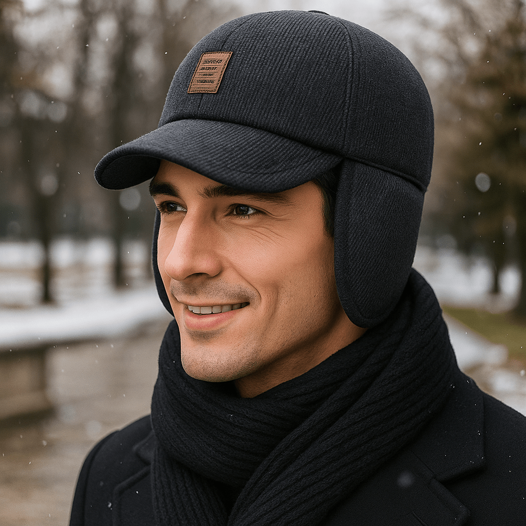 Warm Winter Hat - Ear Protection - Fleece Lined - Windproof