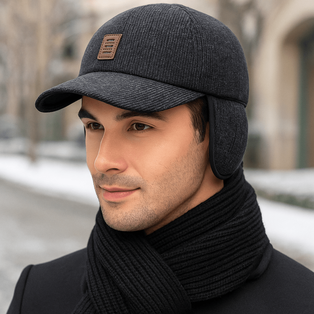 Warm Winter Hat - Ear Protection - Fleece Lined - Windproof