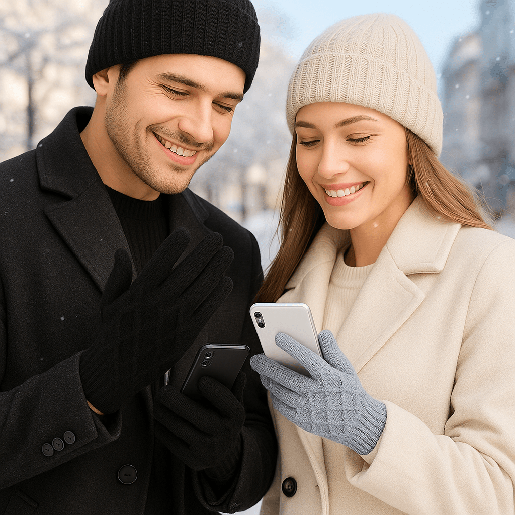Warm Touchscreen Winter Gloves - 2 Pairs - Insulated Fleece