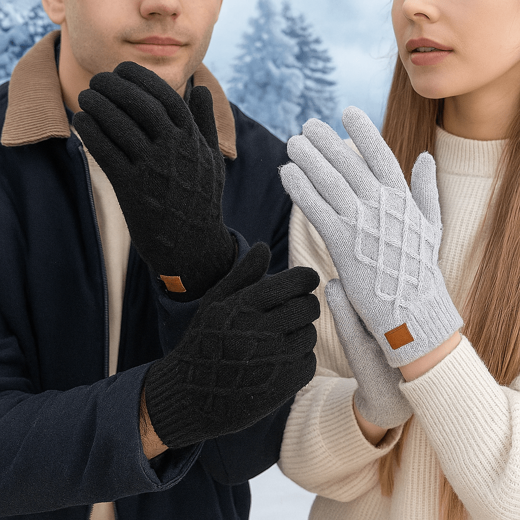Warm Touchscreen Winter Gloves - 2 Pairs - Insulated Fleece