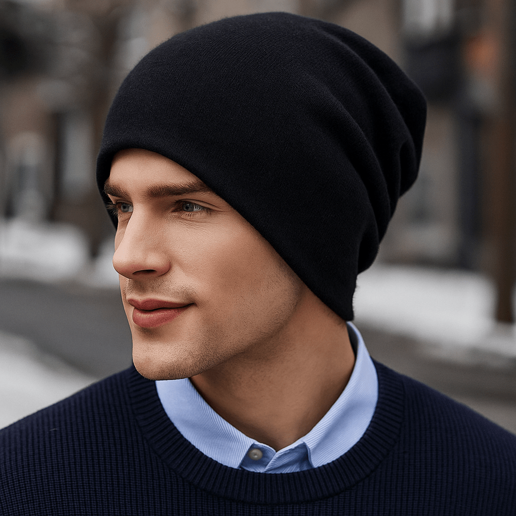Men's Casual Wool Hat - Warm - Soft - Classic - Beanie