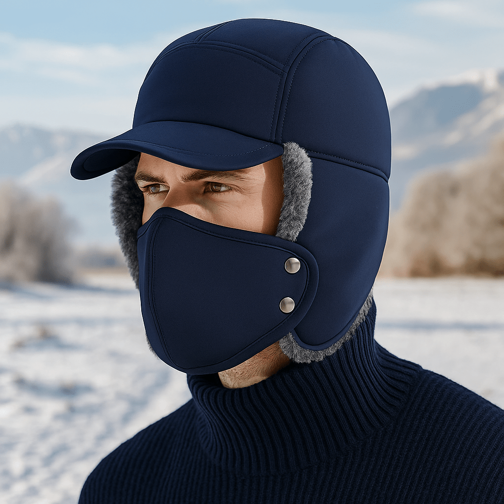Thermal Trapper Hat - Windproof Winter Cap - Insulated Earflaps