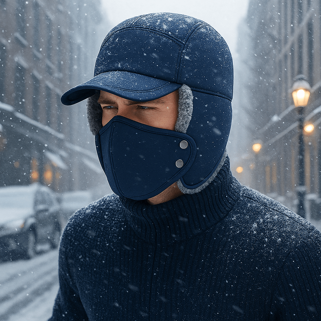 Thermal Trapper Hat - Windproof Winter Cap - Insulated Earflaps