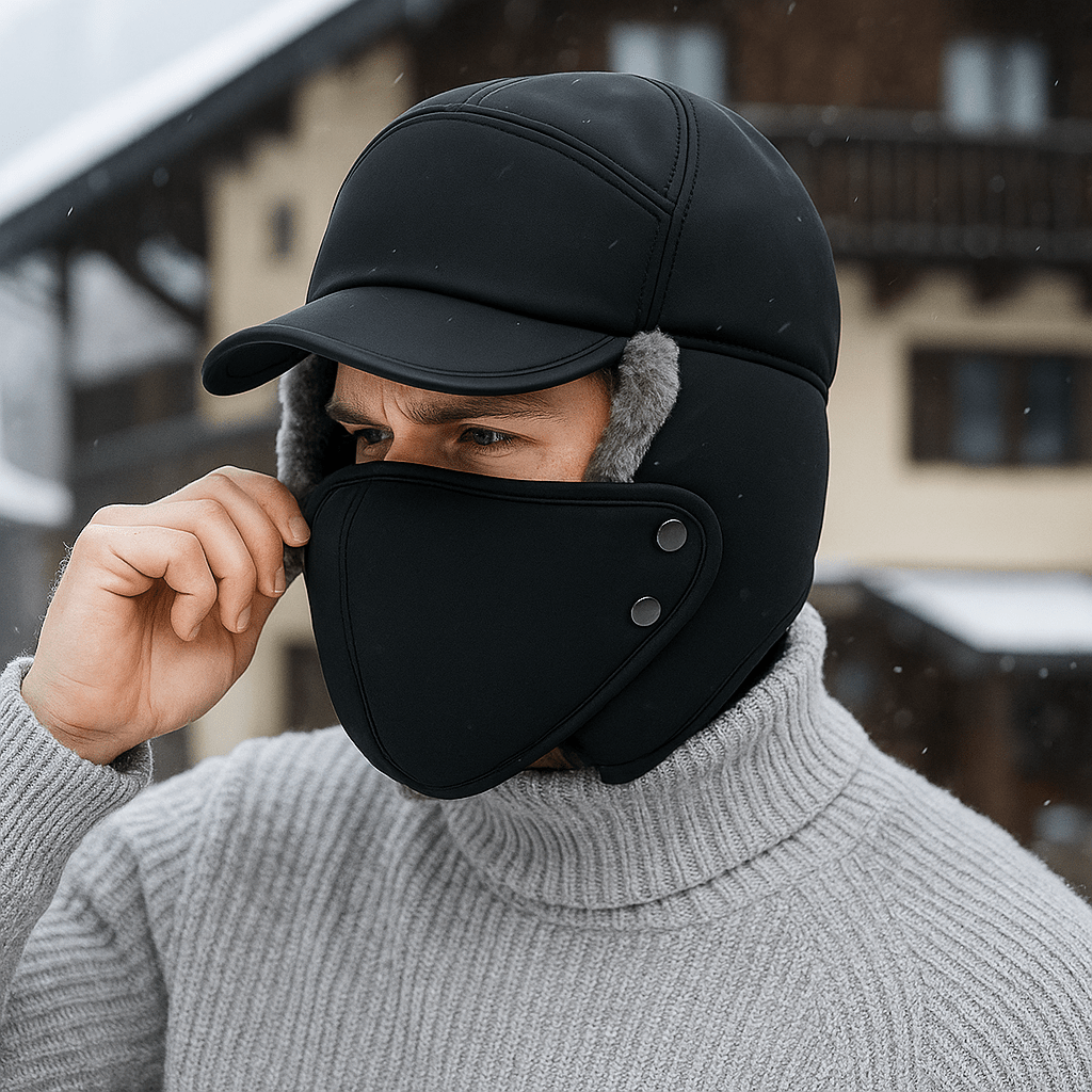 Thermal Trapper Hat - Windproof Winter Cap - Insulated Earflaps