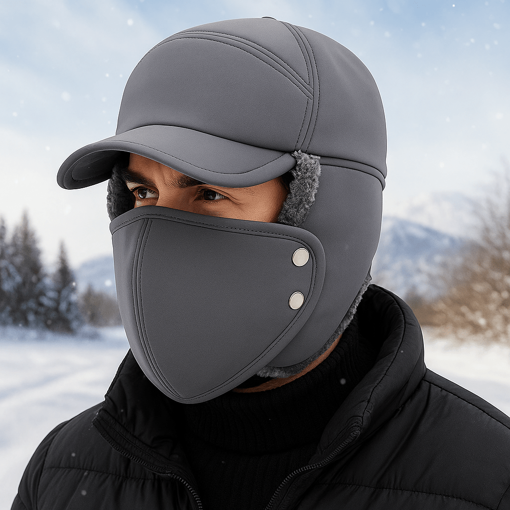 Thermal Trapper Hat - Windproof Winter Cap - Insulated Earflaps