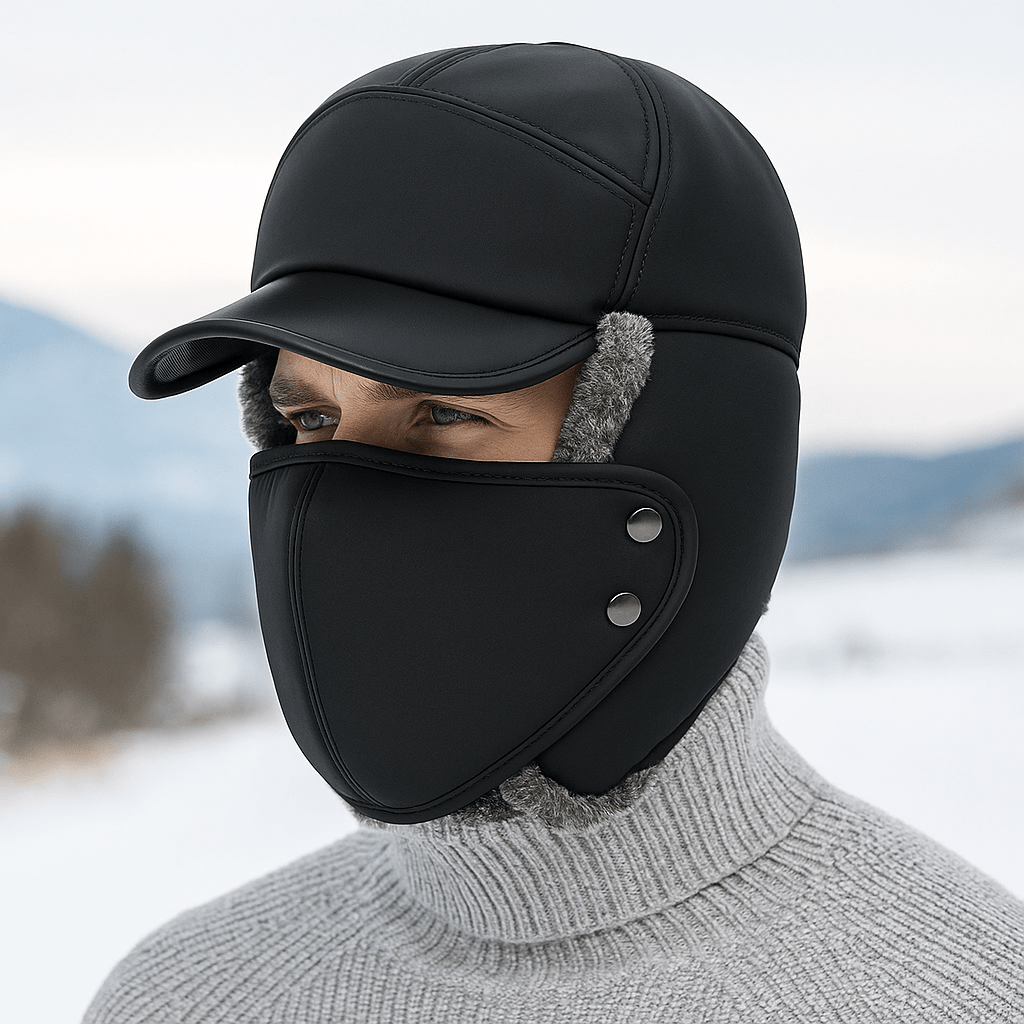 Thermal Trapper Hat - Windproof Winter Cap - Insulated Earflaps
