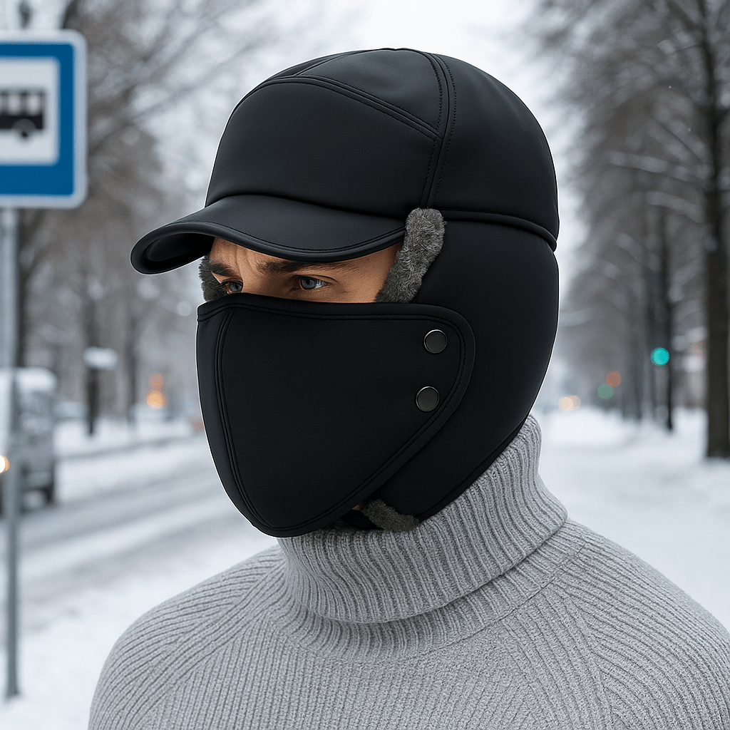Thermal Trapper Hat - Windproof Winter Cap - Insulated Earflaps