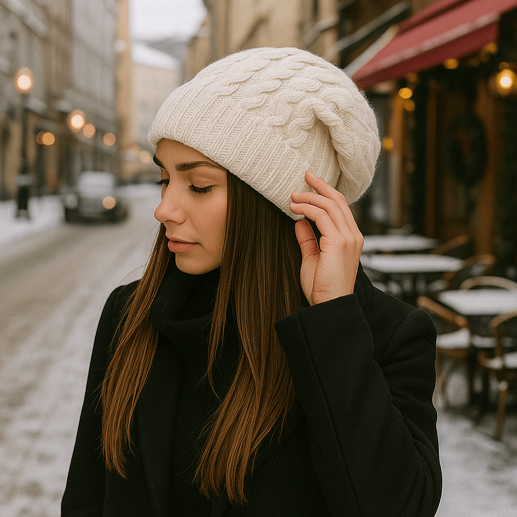 Ladies' Thick Knit Winter Hat - Casual Beanie