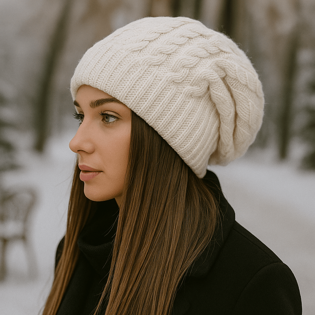 Ladies' Thick Knit Winter Hat - Casual Beanie