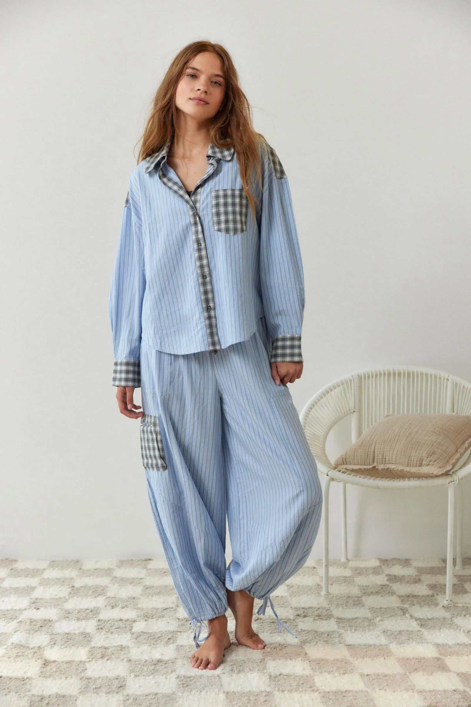 Women’s Striped Pyjama Set Cozy Two-Piece Sleepwear
