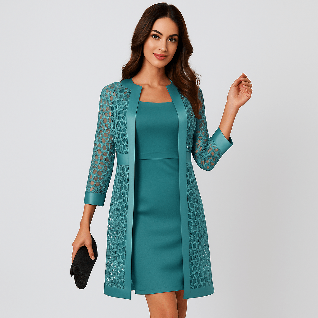 Women's Cardigan Blouse - Two-Piece Set - Elegant Comfort