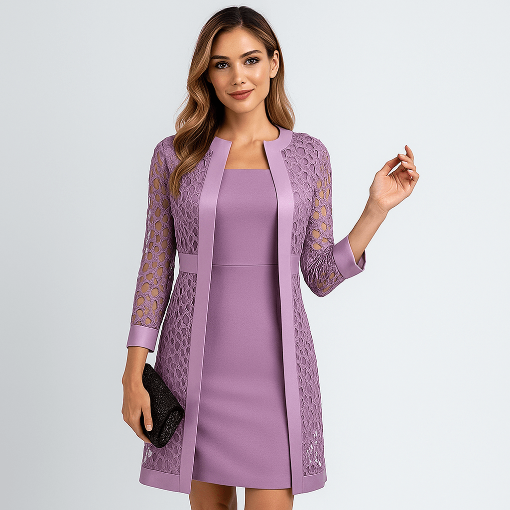 Women's Cardigan Blouse - Two-Piece Set - Elegant Comfort