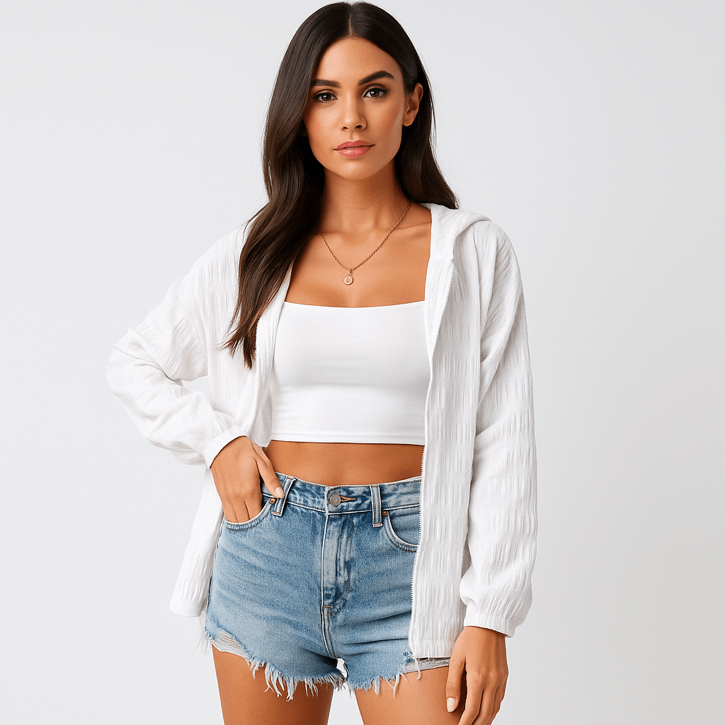 Women's Lightweight Hooded Cardigan - Stilla - Comfort - Casual Style