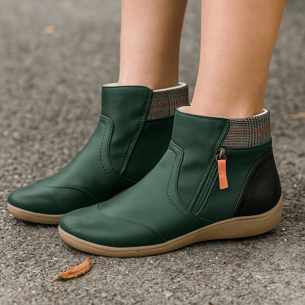 Women's Orthopedic Ankle Boots - Waterproof Leather - Anatomical Support