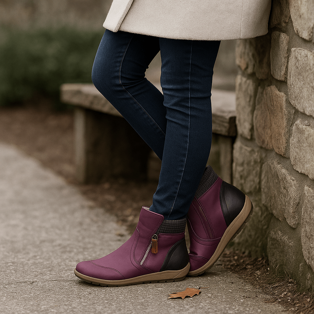 Women's Orthopedic Ankle Boots - Waterproof Leather - Anatomical Support