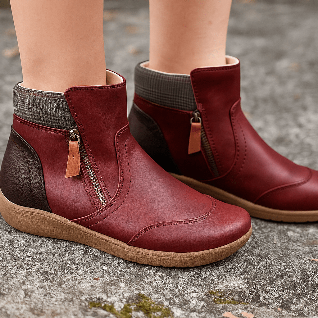 Women's Orthopedic Ankle Boots - Waterproof Leather - Anatomical Support