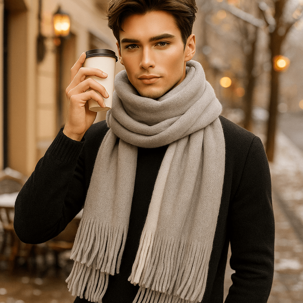Long Cashmere Scarf - Elegant Soft Warm - Winter Style
