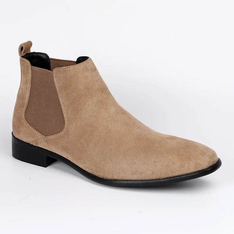 Men's Chelsea Boots - Extended Toe - Elegant Zip Design