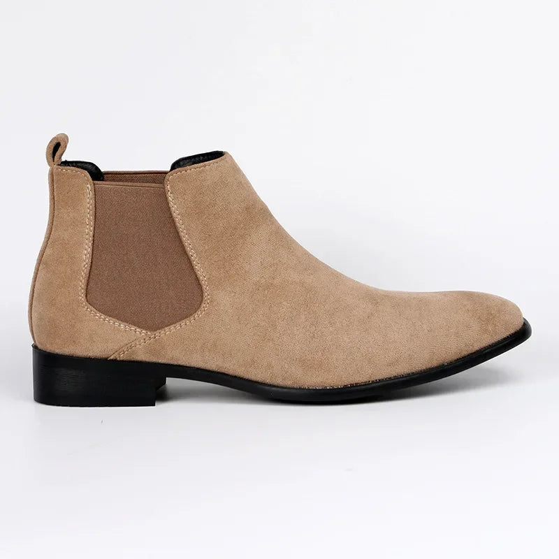 Men's Chelsea Boots - Extended Toe - Elegant Zip Design