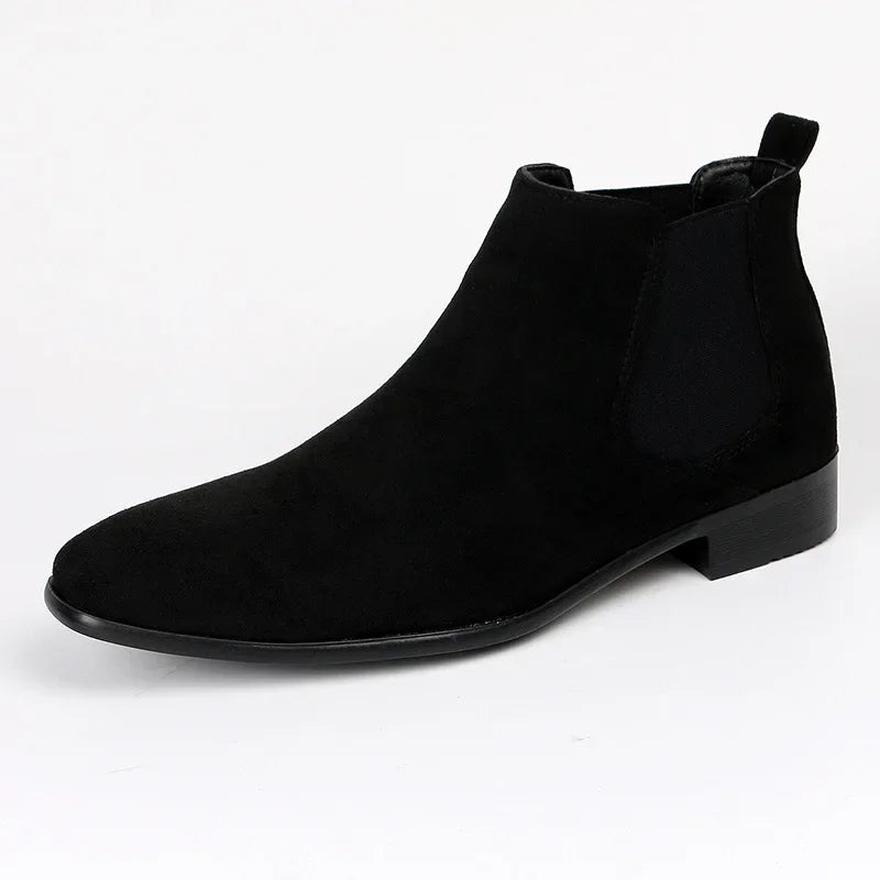 Men's Chelsea Boots - Extended Toe - Elegant Zip Design