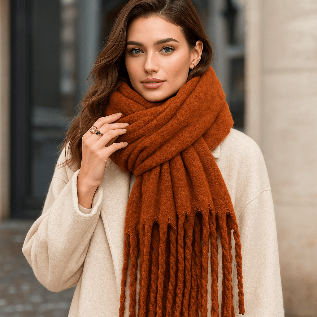 Elira Checked Scarf - Soft - Elegant - Cozy
