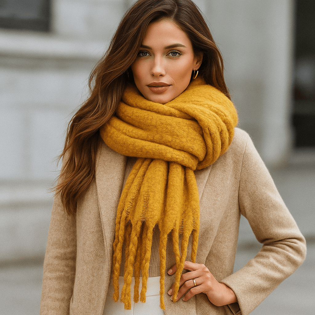 Elira Checked Scarf - Soft - Elegant - Cozy