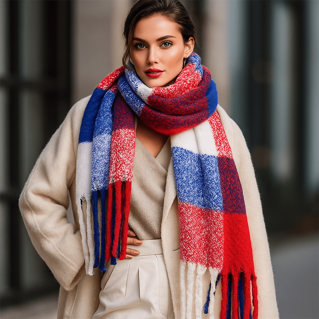 Elira Checked Scarf - Soft - Elegant - Cozy