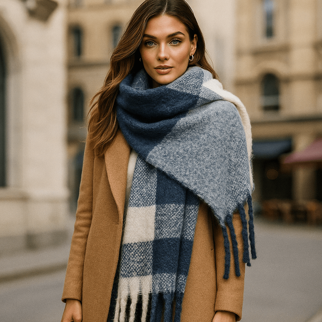 Elira Checked Scarf - Soft - Elegant - Cozy