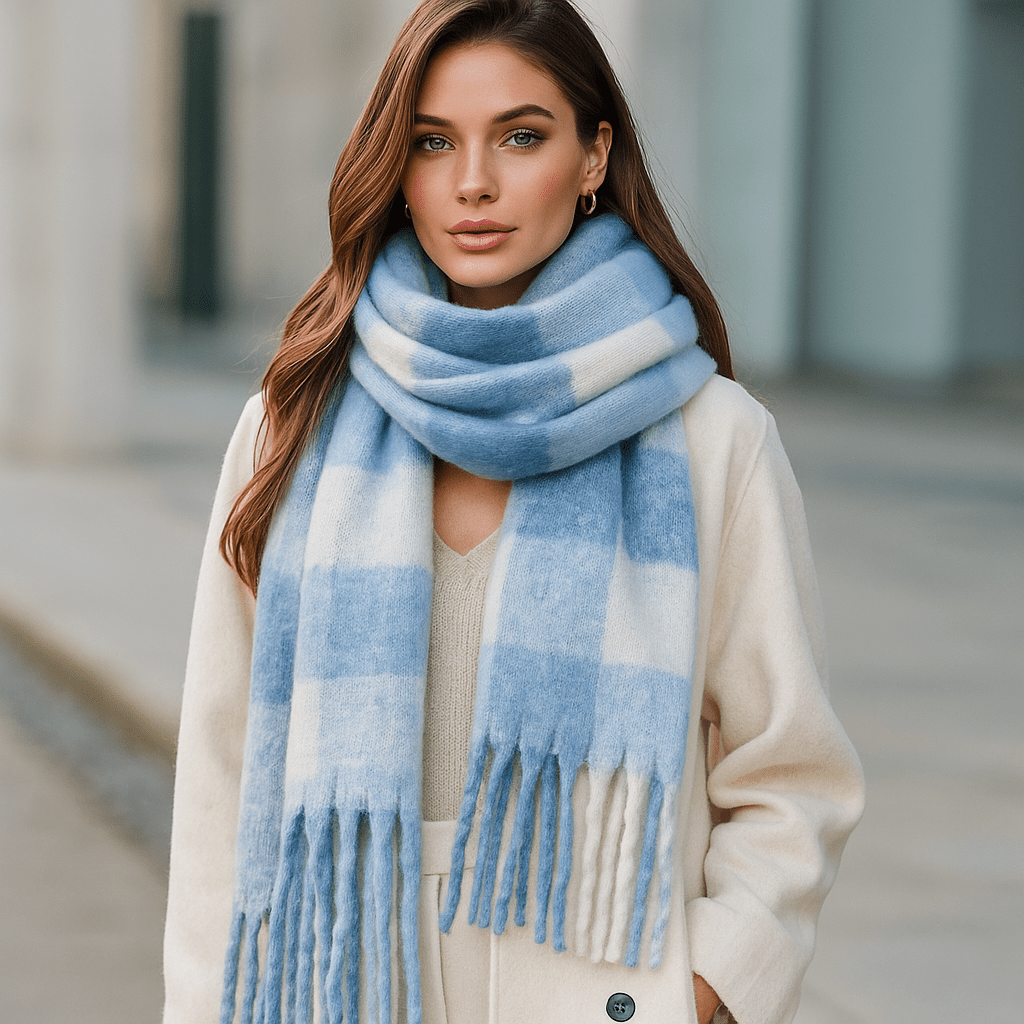 Elira Checked Scarf - Soft - Elegant - Cozy