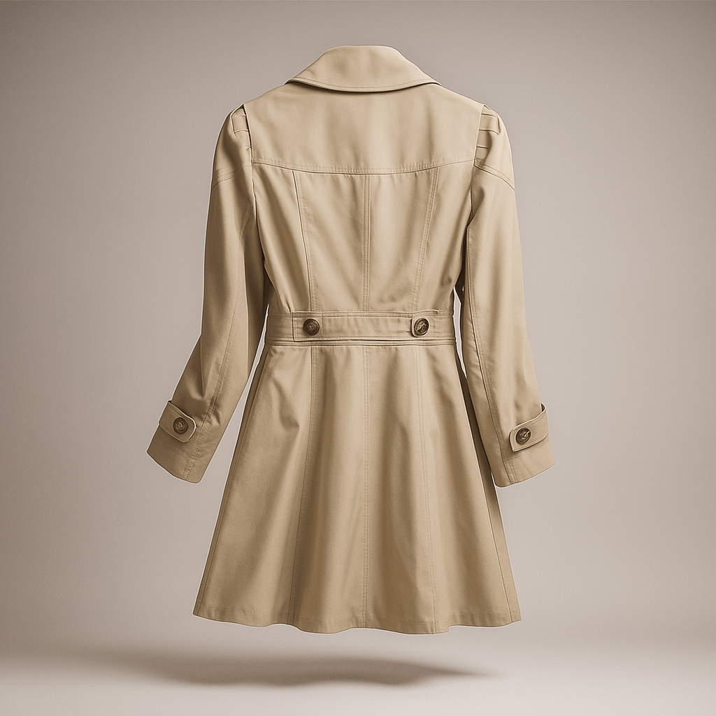 Elegant Trench Coat for Women - Single Button - Stylish Comfort