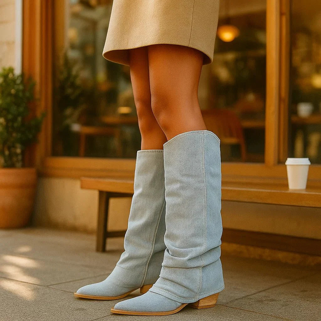 Emily - Denim Ankle Boots - Streetstyle