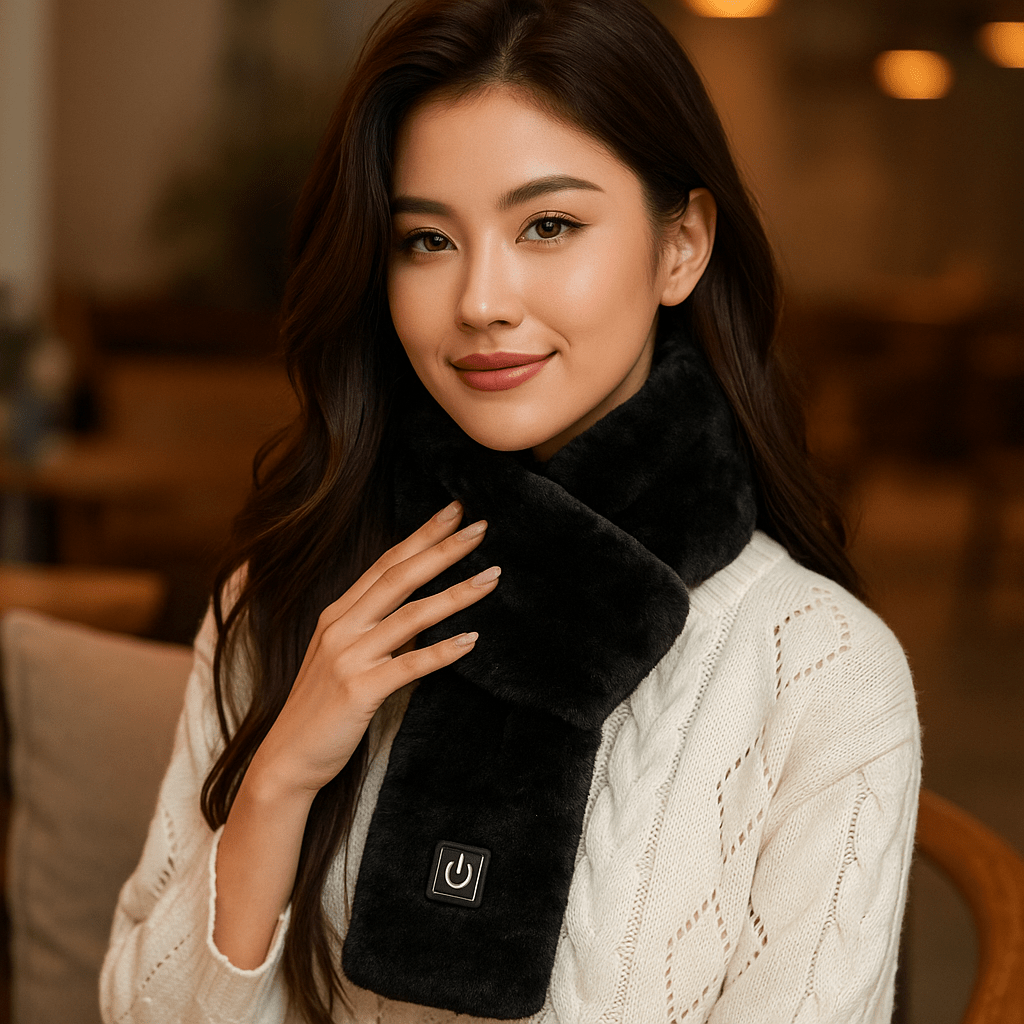 HeatCozy - Elegant Heated Faux Fur Scarf - Cozy Warmth