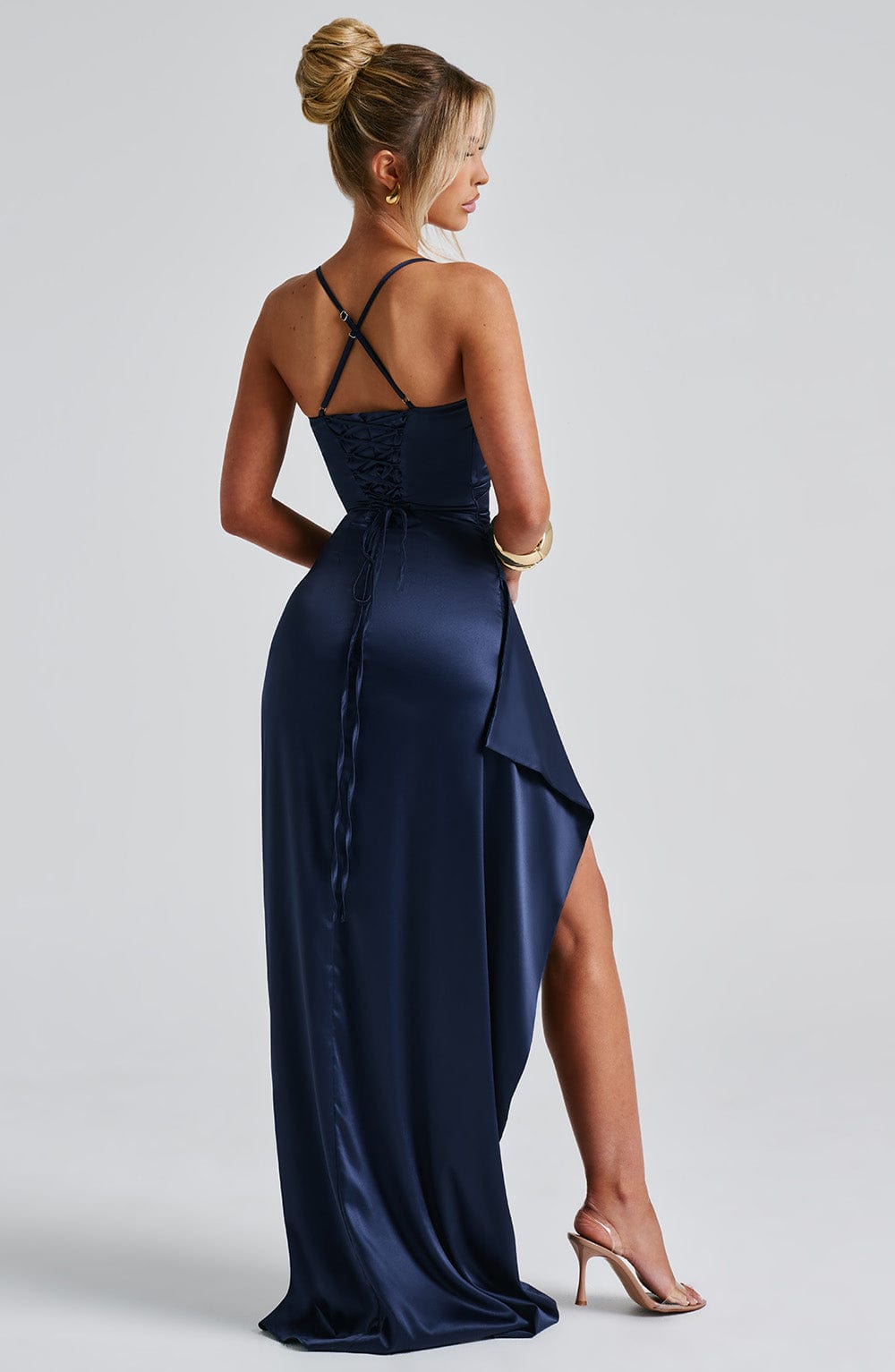 Navy Maxi Dress - Prom Gown - Formal Evening Wear