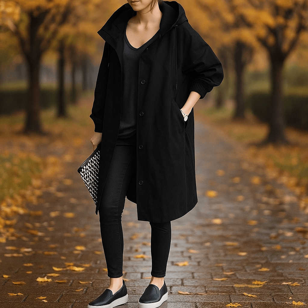Helena - Waterproof Trench Coat - Hood - Stylish Protection