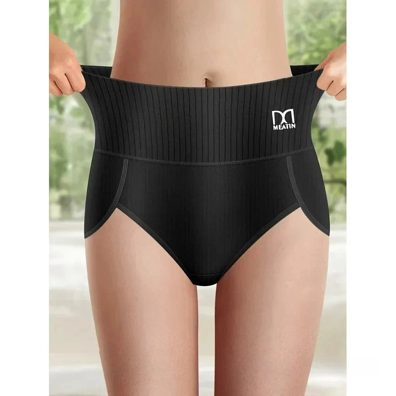 Lia - Women's High-Waisted Cotton Briefs 6-Pack