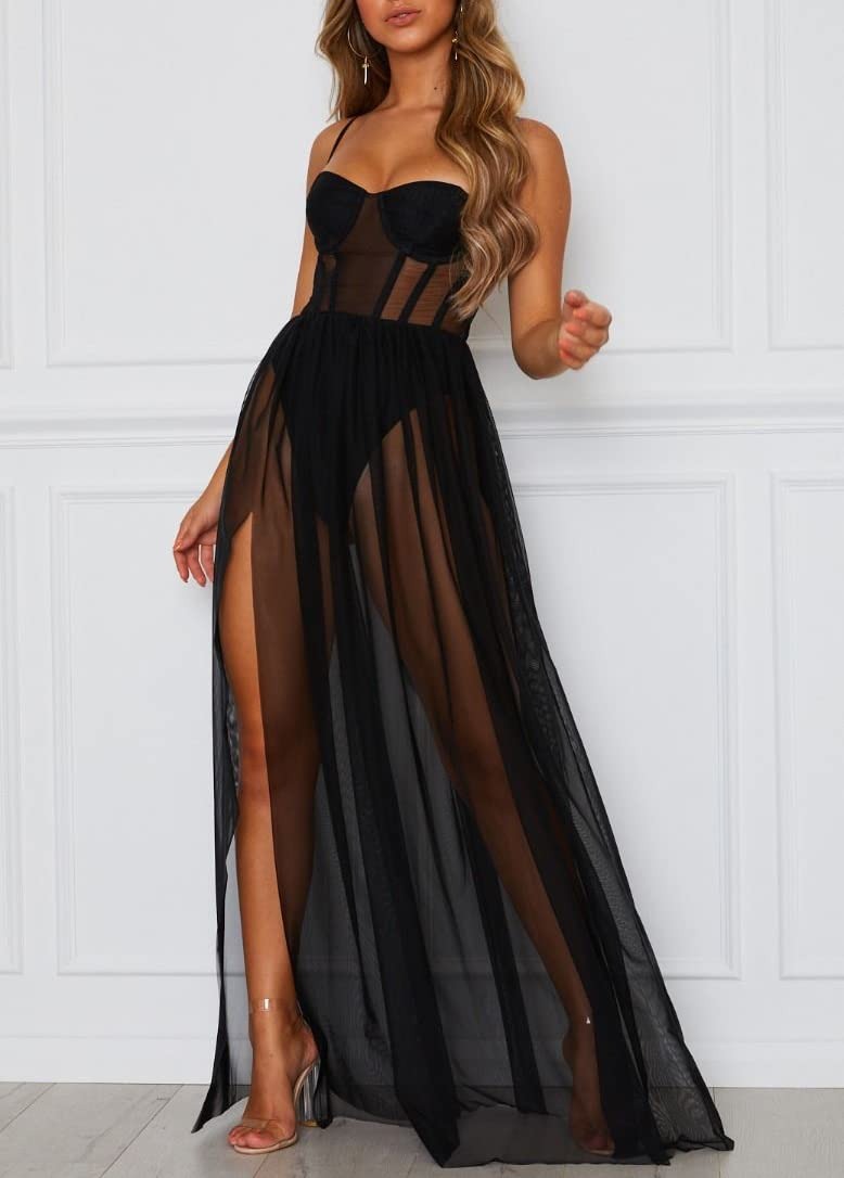 Sarina - Vintage Lace Maxi Dress Sleeveless Elegant