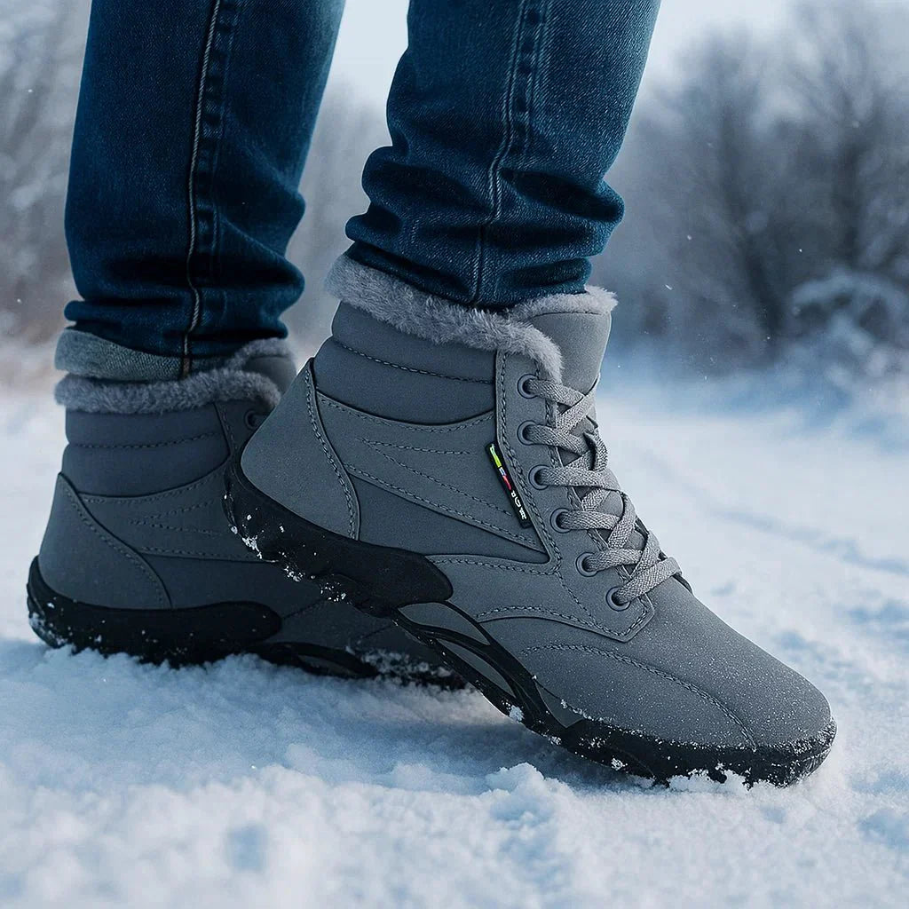 Men's Waterproof Insulated Winter Boots - Non-Slip Sole