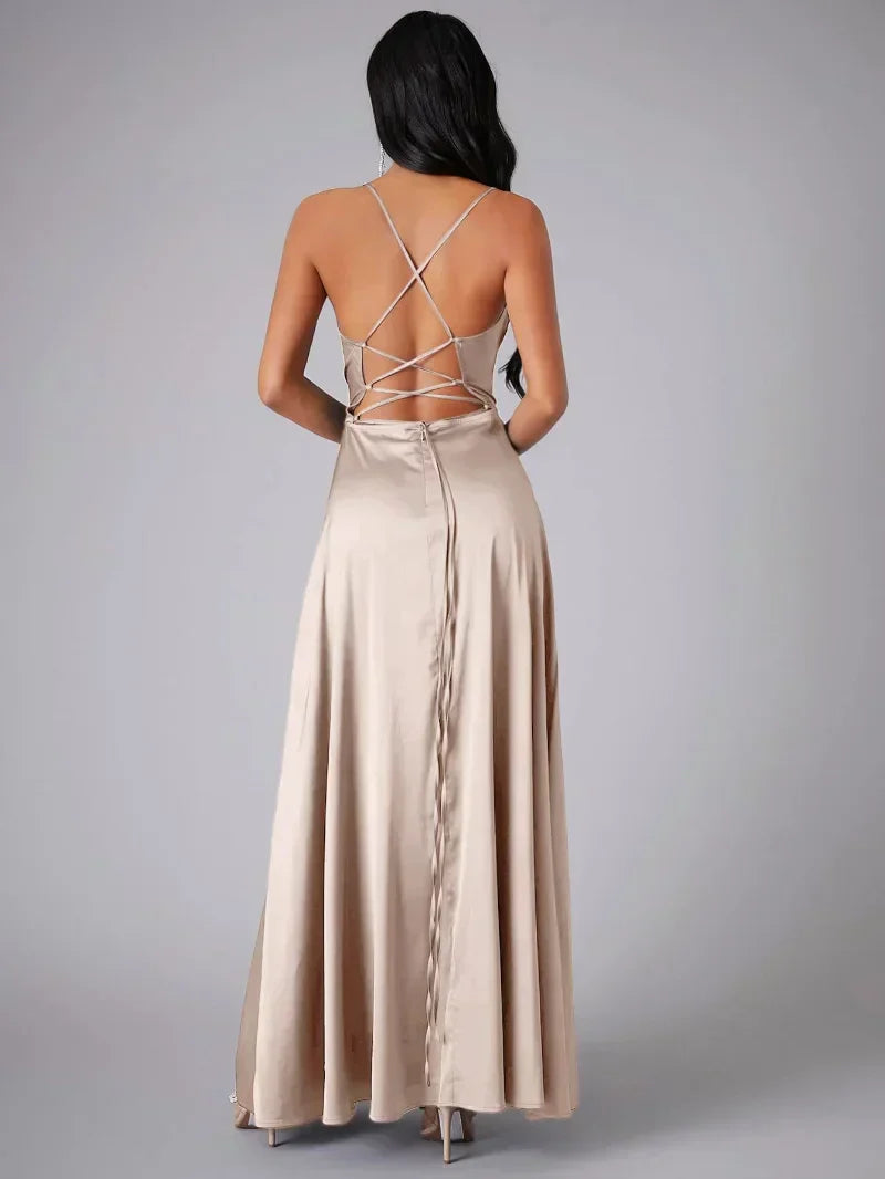 Maxi Evening Dress - High Split - Elegant Formal Gown