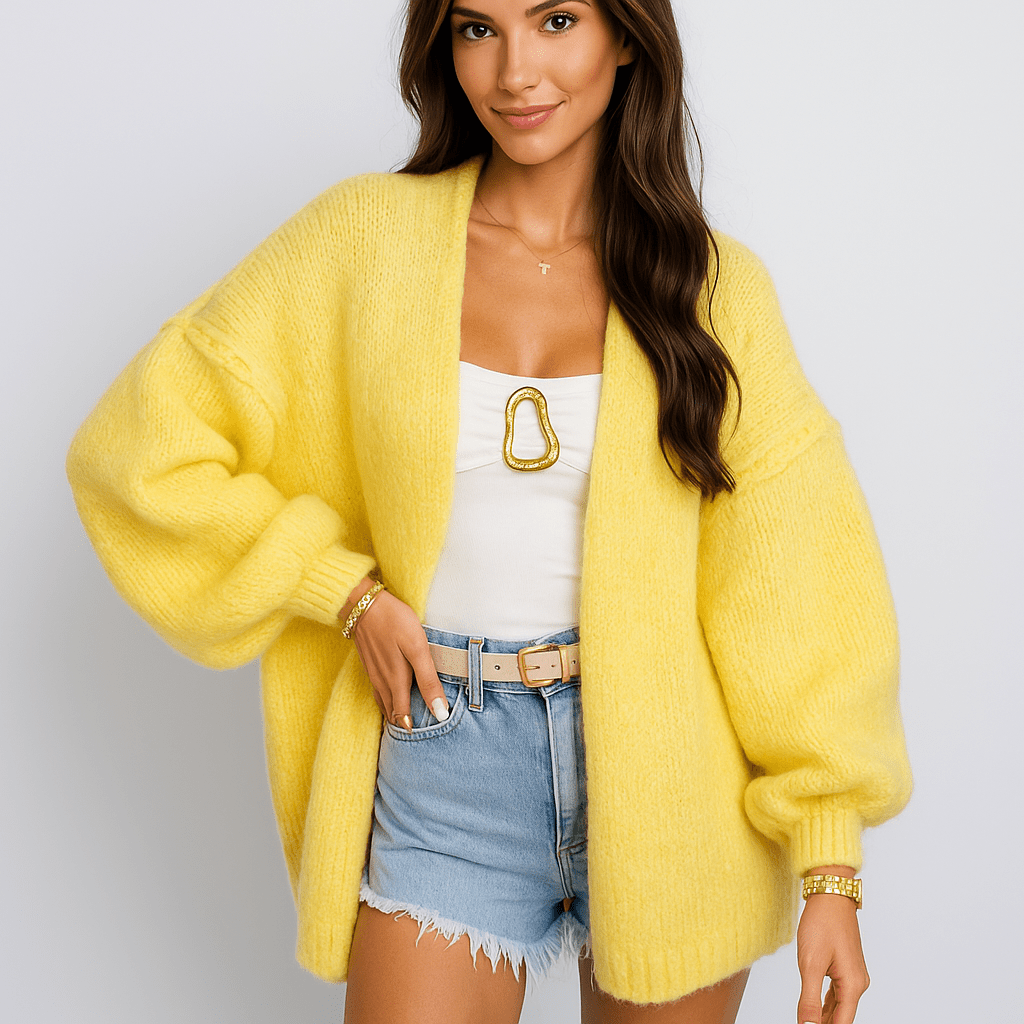 Women's Oversized Knit Cardigan - Soft - Comfortable - Warm