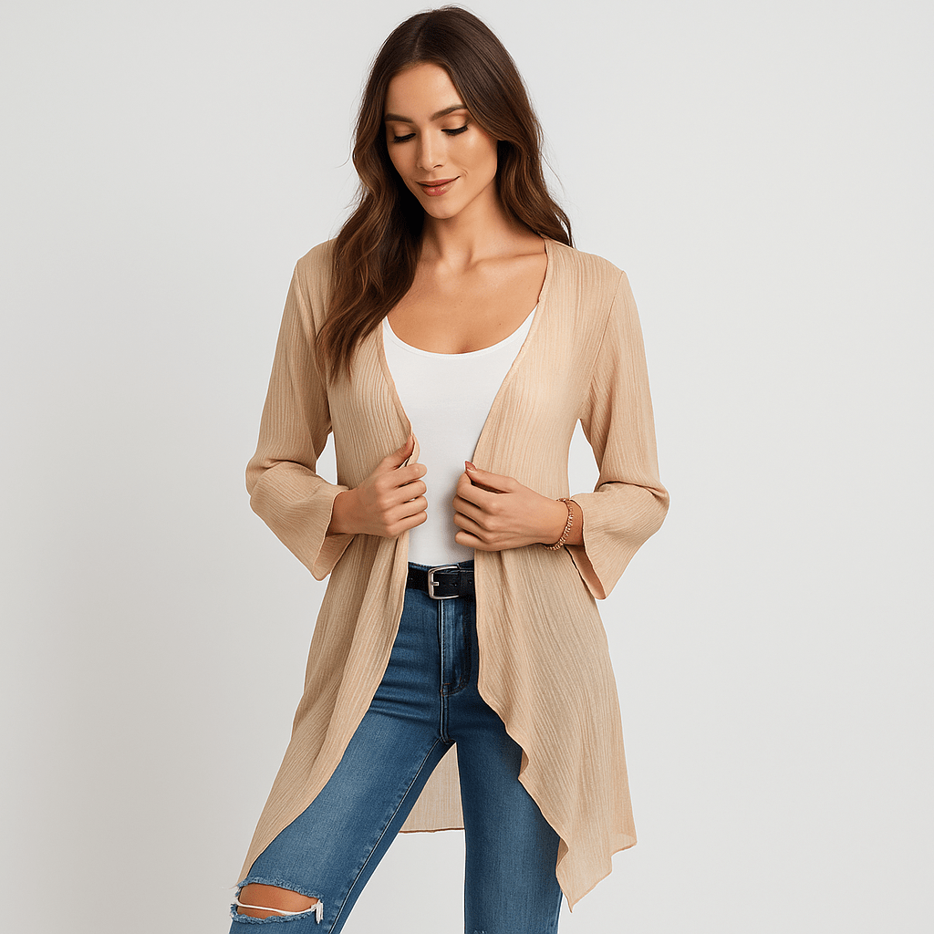 Women’s Open-Front Lightweight Flowing Cardigan - Stilla
