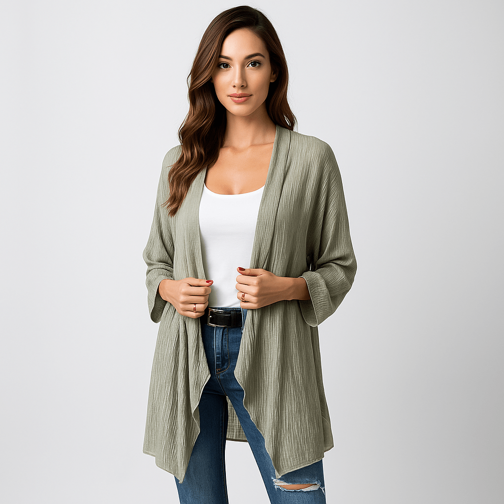 Women’s Open-Front Lightweight Flowing Cardigan - Stilla
