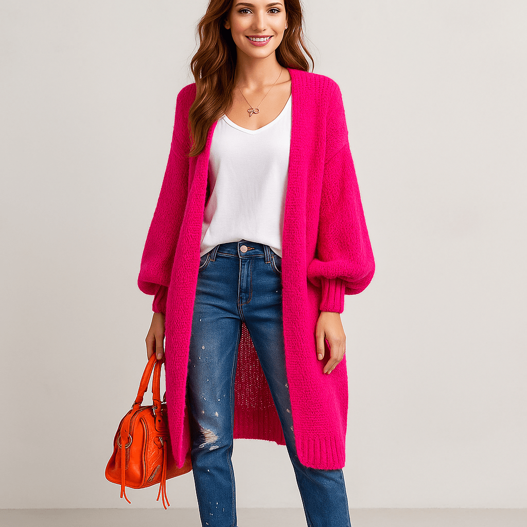 Colourful Love Cardigan - Bold Winter Warmth - Superior Comfort