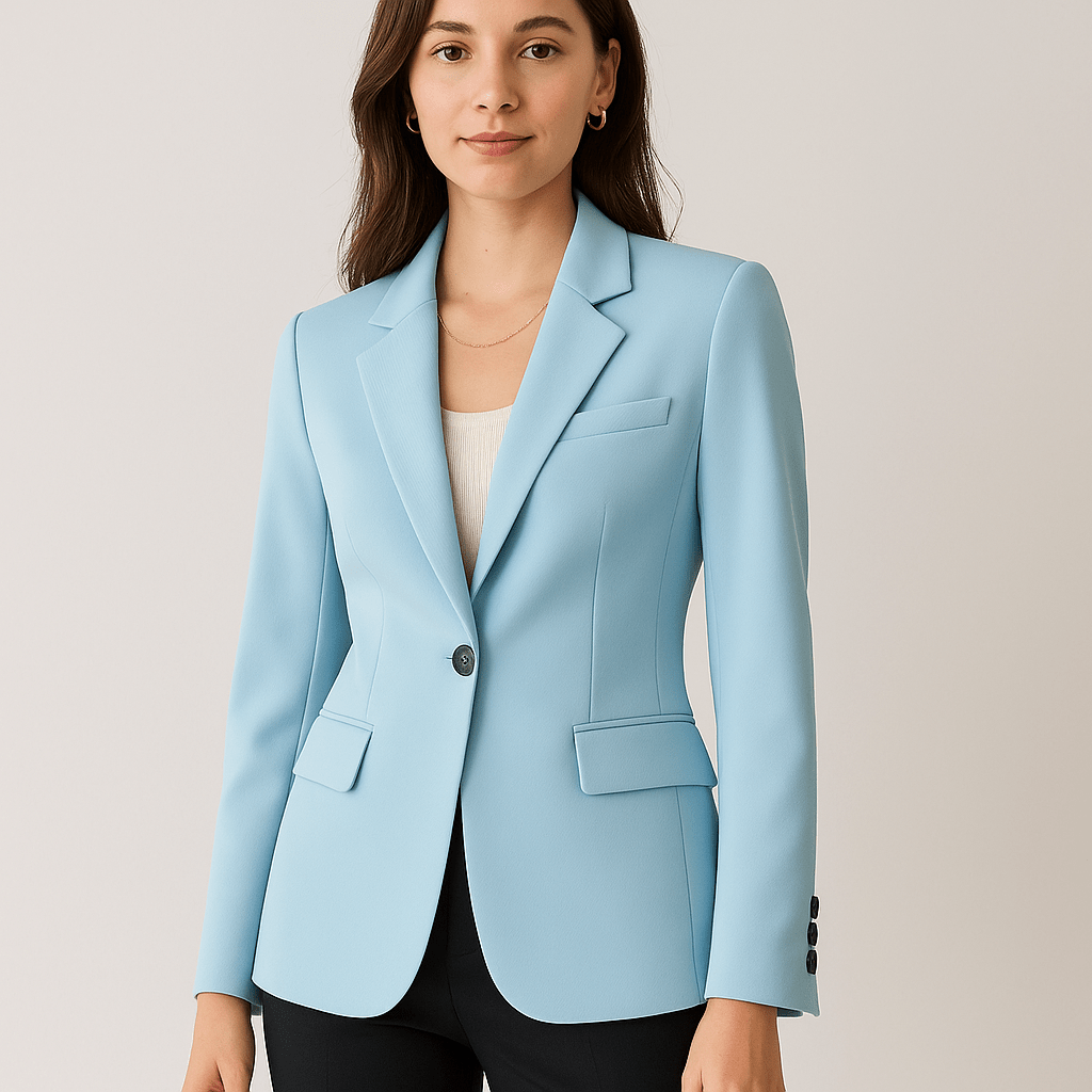 Women's Tailored Blazer - One-Button - Office Style