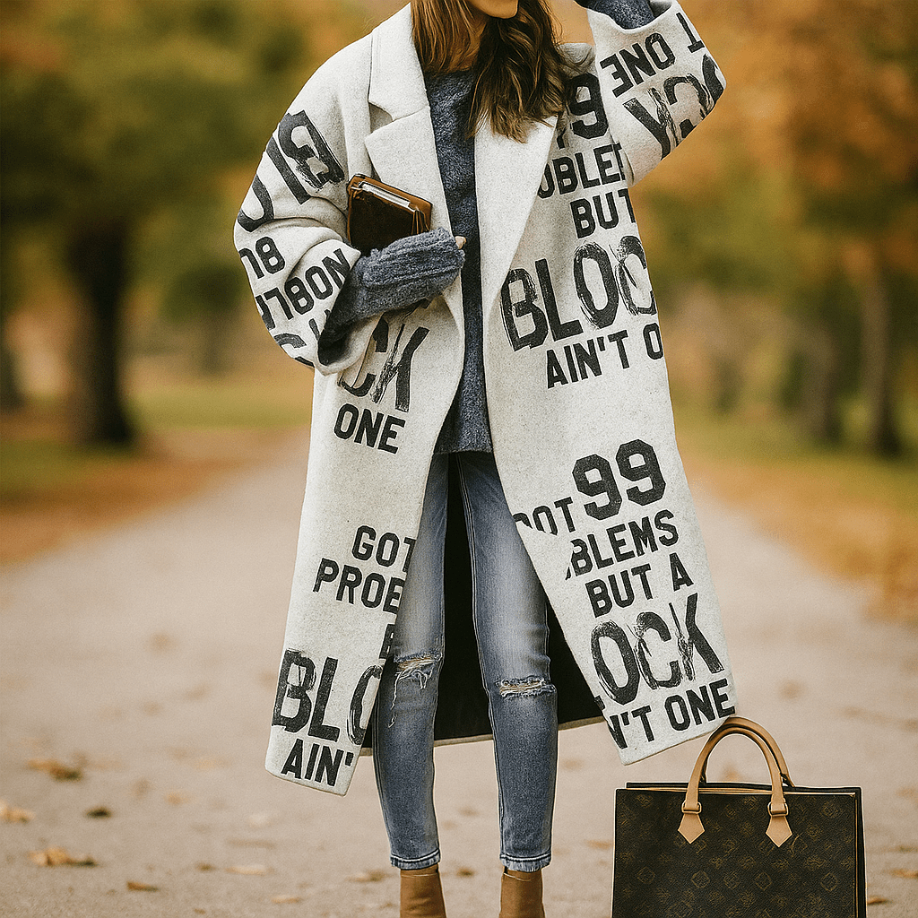 Milla - Long Wool Coat - Warm Colours - Stylish Comfort