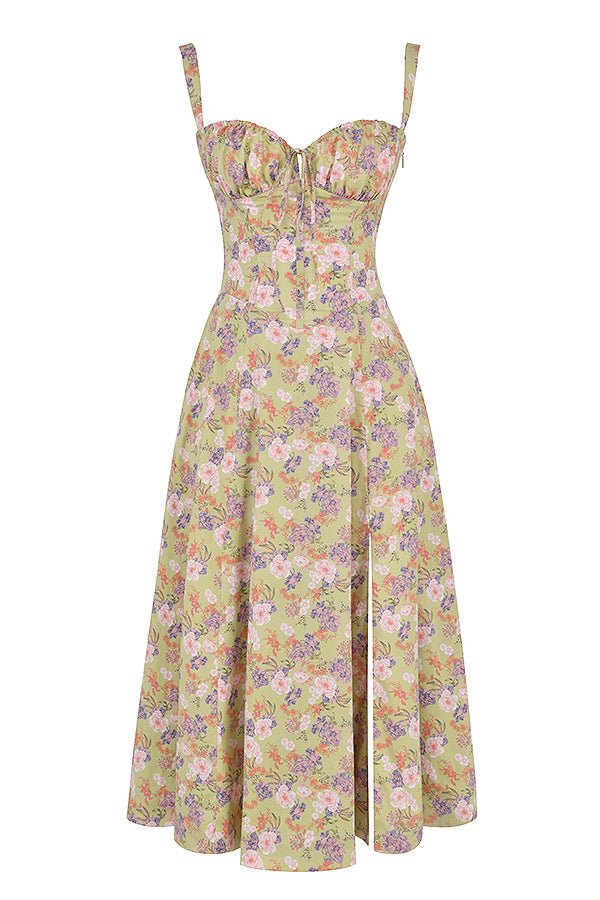 Robe de soirée femme - Florale - Midi - Fluide - Élégante