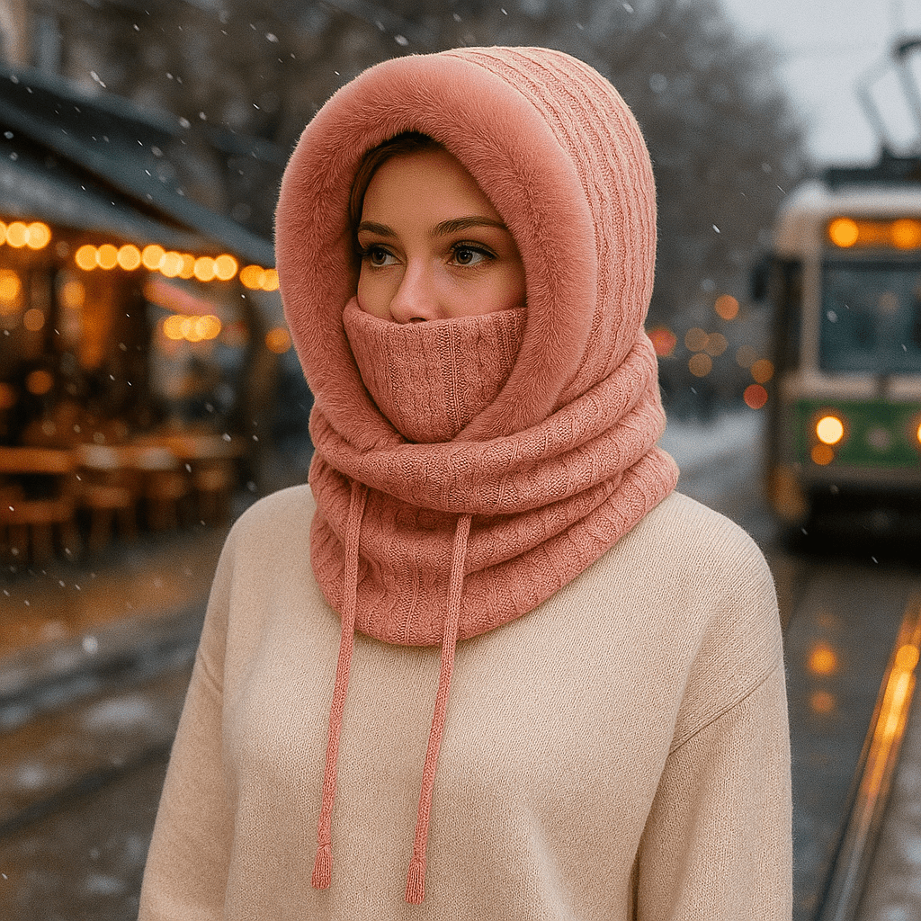 Olivia - Winter Knit Set - Lined Hood