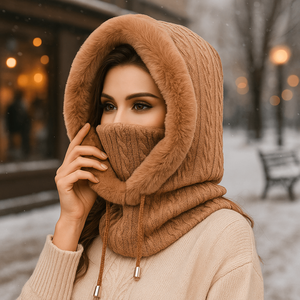 Olivia - Winter Knit Set - Lined Hood
