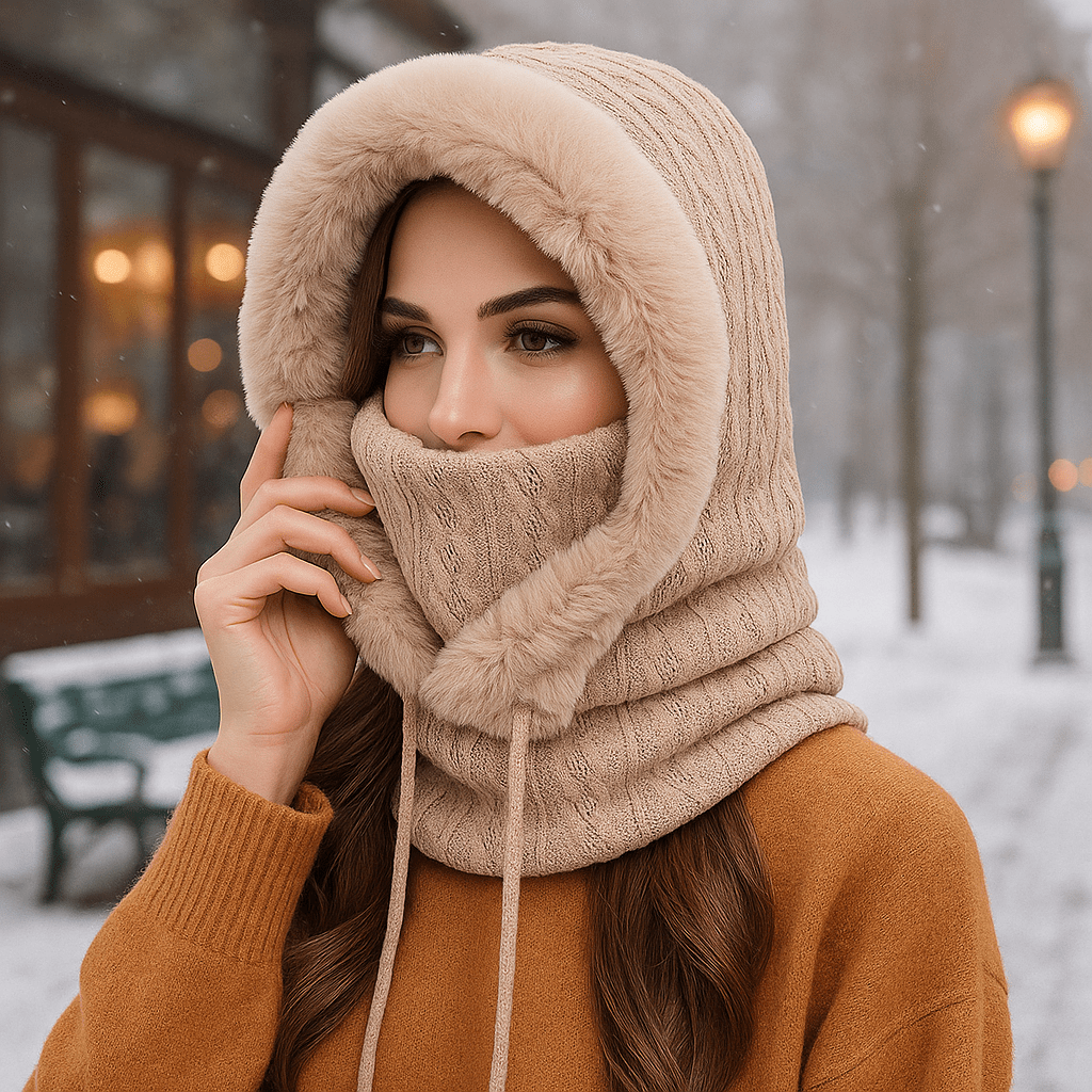 Olivia - Winter Knit Set - Lined Hood